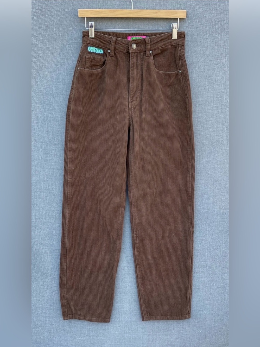 Empyre Men's Brown Corduroy Tapered Pants